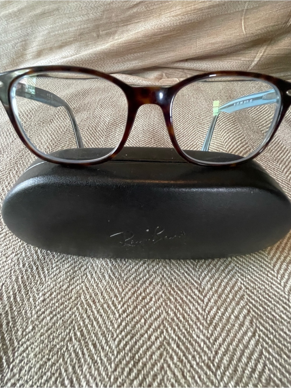 Ray-Ban 5375 Havana Blue Tortoiseshell Optical Glasses